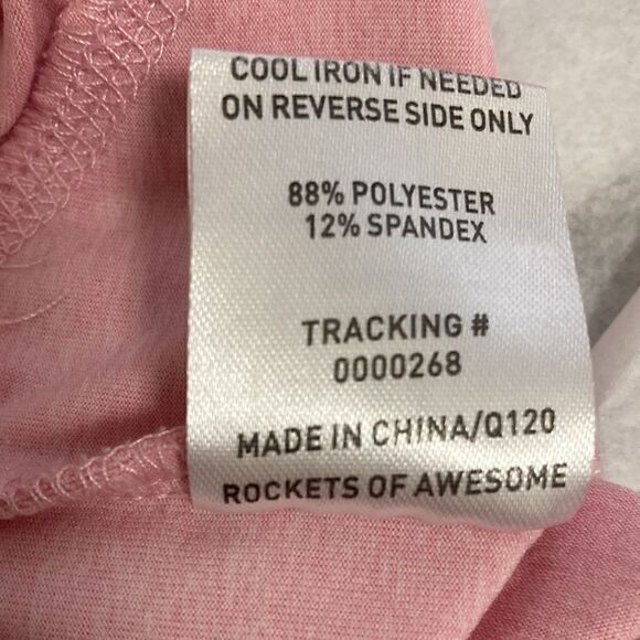 Rockets of Awesome Long Sleeve Pink Top with Cross over bottom band. Size 10. - Picture 6 of 6
